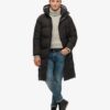 Abrigo acolchado largo con capucha Hooded