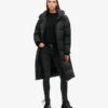 Abrigo acolchado largo con capucha Hooded