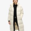 Abrigo acolchado largo con capucha Hooded