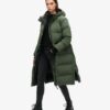 Abrigo acolchado largo con capucha Hooded