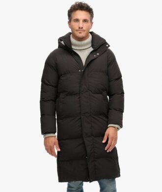 Abrigo acolchado largo con capucha Hooded