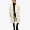 Abrigo acolchado largo con capucha Hooded