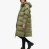 Abrigo acolchado largo con capucha Hooded