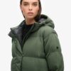 Abrigo acolchado largo con capucha Hooded