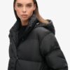 Abrigo acolchado largo con capucha Hooded