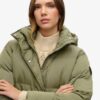 Abrigo acolchado largo con capucha Hooded