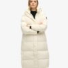Abrigo acolchado largo con capucha Hooded