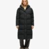 Abrigo acolchado largo con capucha Hooded