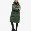 Abrigo acolchado largo con capucha Hooded
