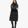 Abrigo acolchado largo con capucha Hooded