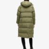 Abrigo acolchado largo con capucha Hooded