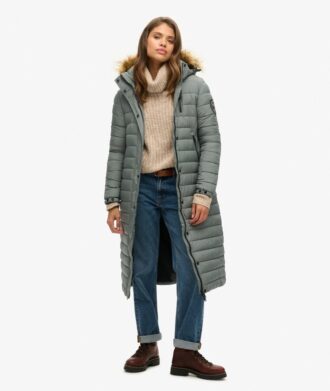 Abrigo acolchado largo Hooded Fuji