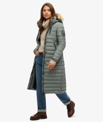 Abrigo acolchado largo Hooded Fuji