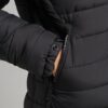 Abrigo acolchado ligero largo con capucha Hooded de piel sintética