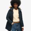 Abrigo Hooded de media longitud Puffer Fuji