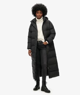 Abrigo Puffer largo con capucha