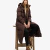Abrigo Puffer largo con capucha