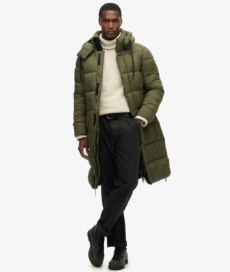 Abrigo Puffer largo ripstop