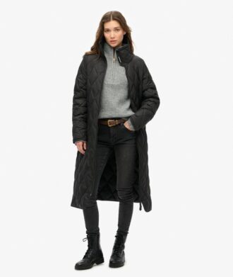 Abrigo superlargo con forro Quilted
