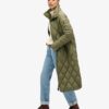 Abrigo superlargo con forro Quilted