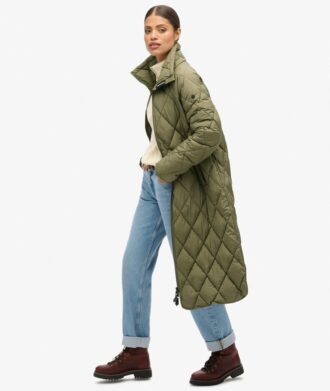 Abrigo superlargo con forro Quilted