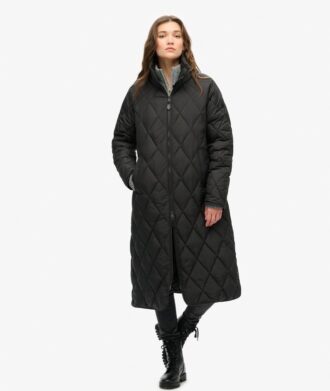 Abrigo superlargo con forro Quilted
