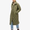Abrigo superlargo con forro Quilted