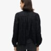 Blusa de manga larga con encaje tejido
