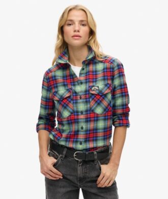 Camisa de franela a cuadros de leñador