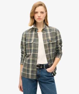 Camisa de franela a cuadros de leñador