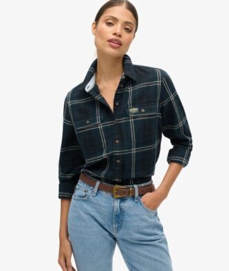 Camisa de franela a cuadros de leñador