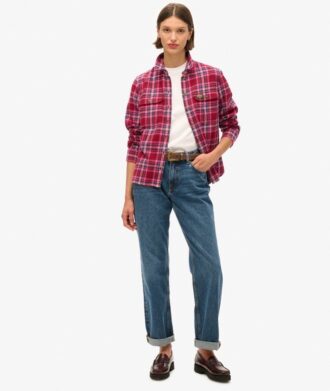 Camisa de franela a cuadros de leñador
