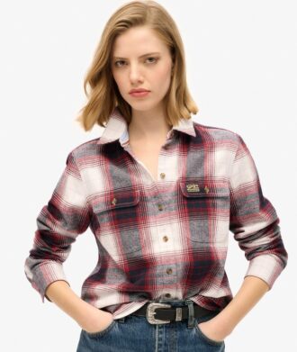 Camisa de franela a cuadros de leñador