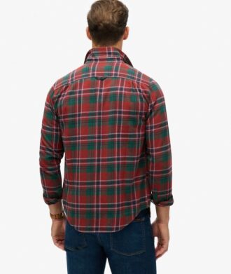 Camisa de leñador de algodón de manga larga