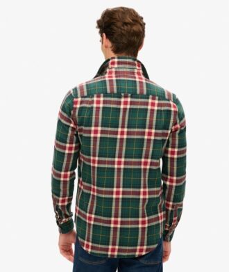 Camisa de leñador de algodón de manga larga