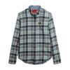 Camisa de leñador de algodón de manga larga