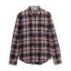 Camisa de leñador de algodón de manga larga