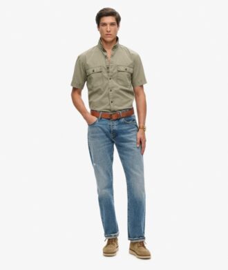 Camisa militar de manga corta