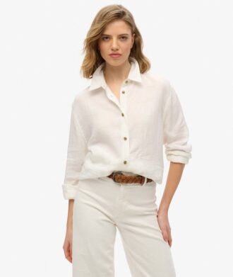Camisas boyfriend informales de lino