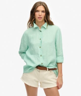 Camisas boyfriend informales de lino