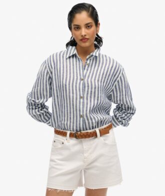 Camisas boyfriend informales de lino