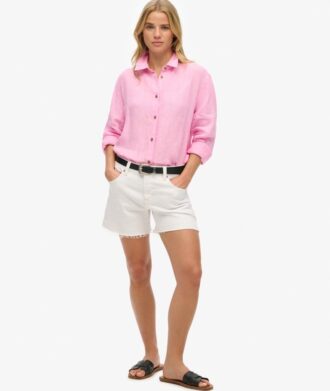 Camisas boyfriend informales de lino