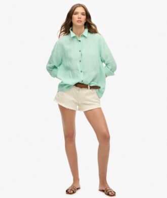 Camisas boyfriend informales de lino