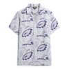 Camisas de lino estampadas con cuello abierto