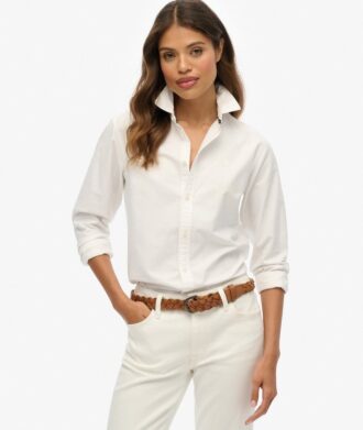 Camisas Oxford entalladas de manga larga