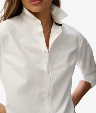 Camisas Oxford entalladas de manga larga