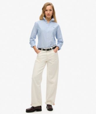 Camisas Oxford entalladas de manga larga