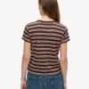 Camiseta ajustada a rayas con el logotipo Essential