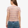 Camiseta ajustada a rayas con el logotipo Essential