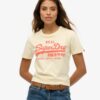 Camiseta ajustada con logo Vintage en neón